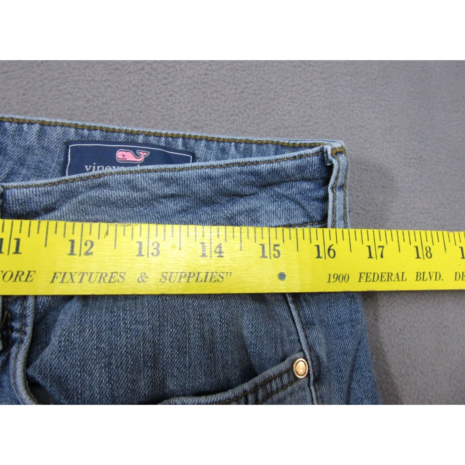 Vineyard Vines Vineyard Vines Jeans Mens 30x33.5 Blue Denim Stretch 5-Pocket Design Classic Fit Regular Modern Preppy Mens Size US 30 / EU 46 - 3 Thumbnail