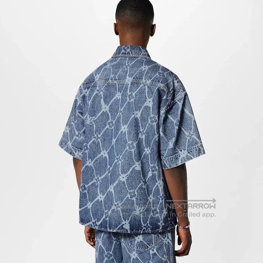 Louis Vuitton louis vuitton logo print denim short sleeve shirt. Size US L / EU 52-54 / 3 - 2 Thumbnail