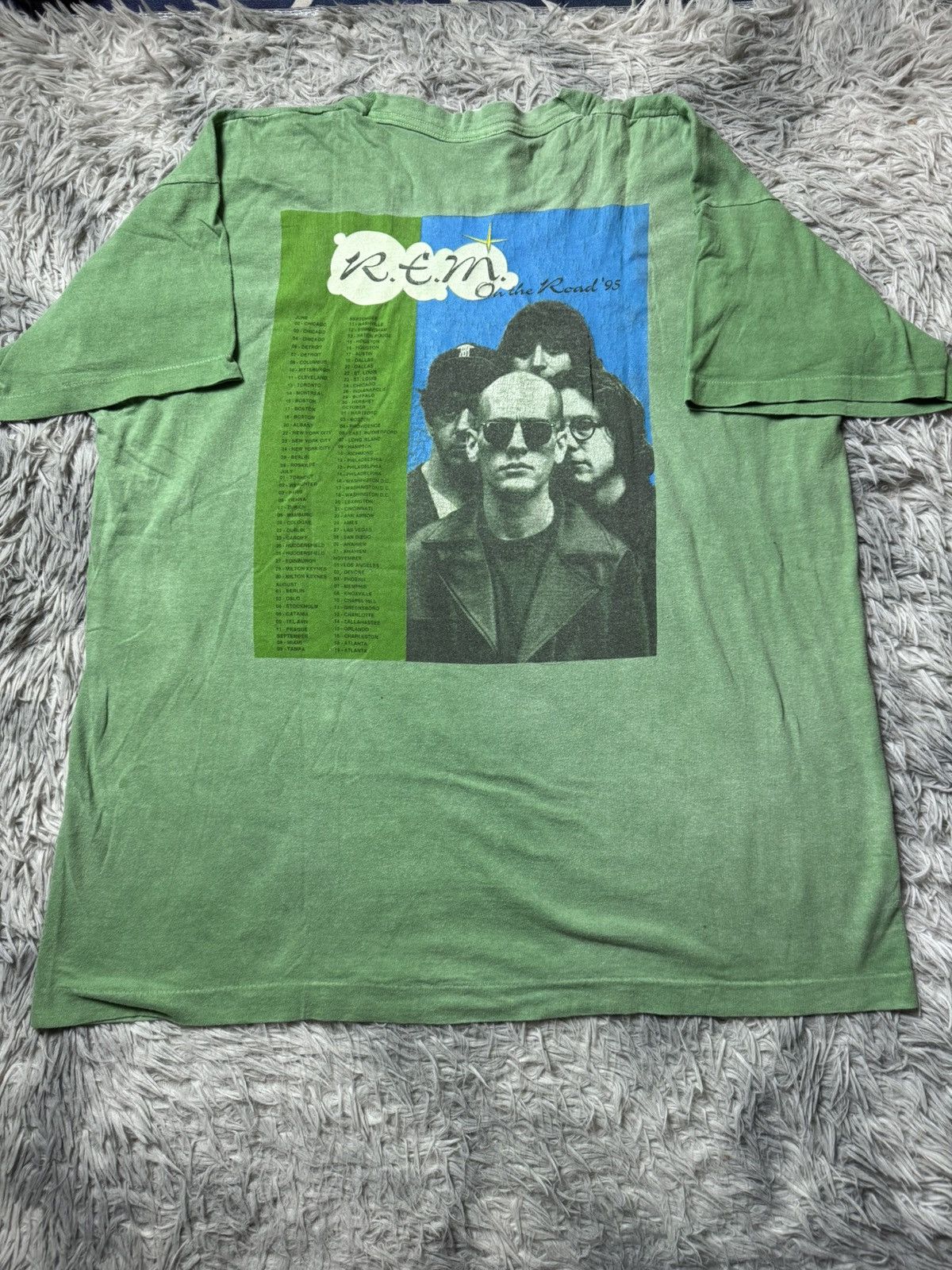 Vintage Vintage R.E.M New Sights New Noise Tour 1995 Size US XL / EU 56 / 4 - 5 Thumbnail