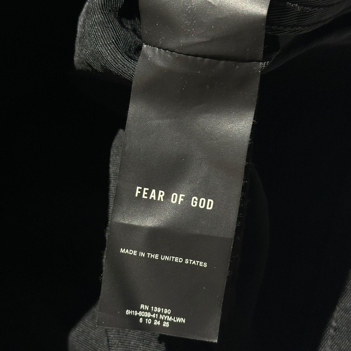 Fear of God Sixth collection Leather collar nylon trucker jacket Size US L / EU 52-54 / 3 - 6 Thumbnail