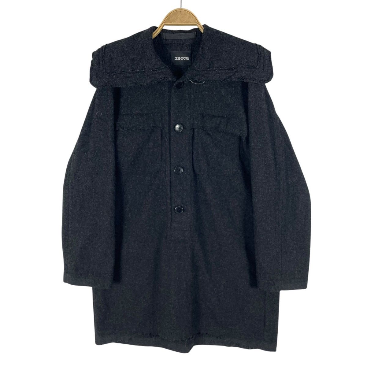 Issey Miyake Vintage Zucca Issey Miyake 2003 A/W Deconstructed Wool Coat Size M / US 6-8 / IT 42-44 - 4 Thumbnail