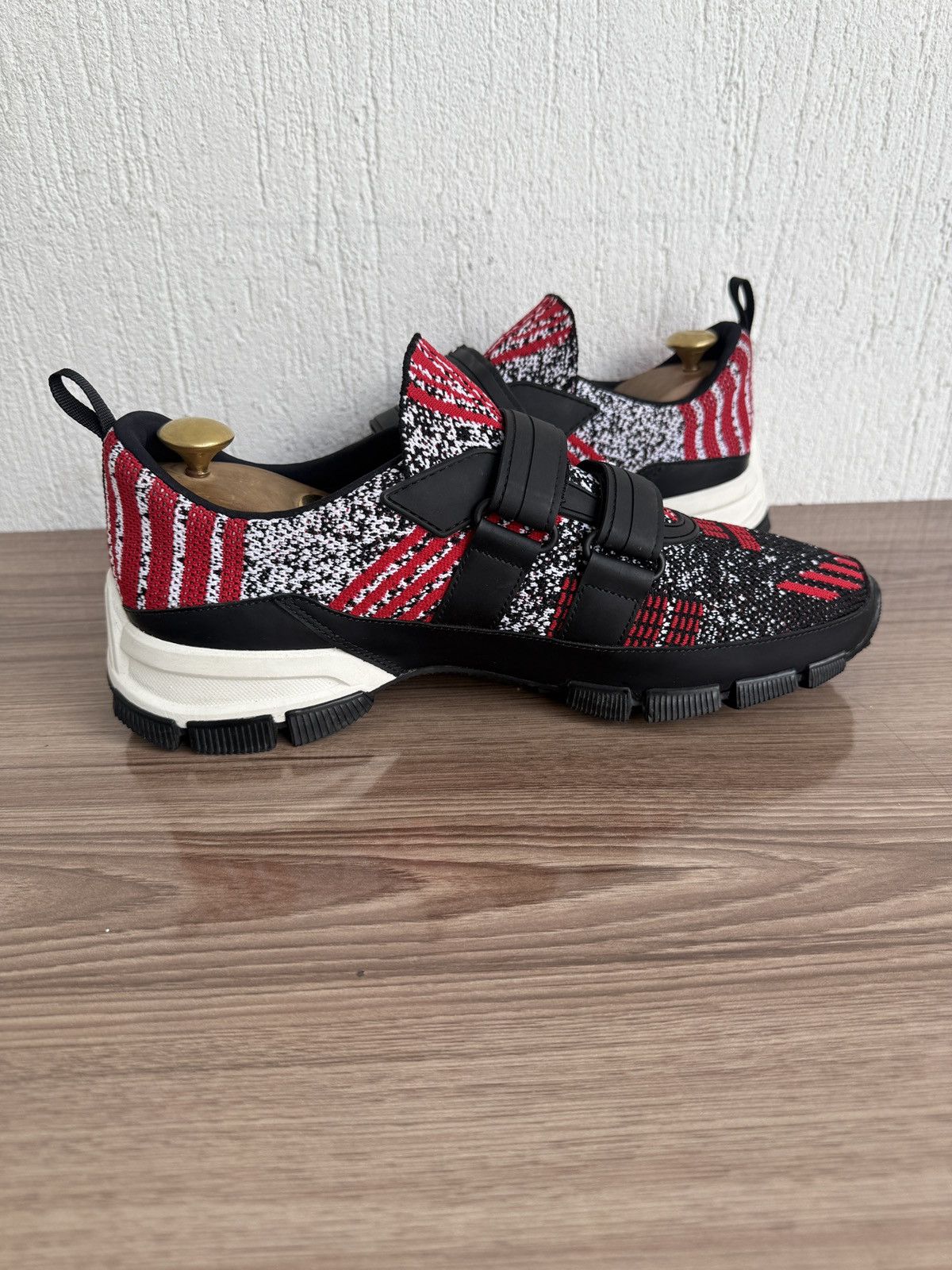 Prada Knit crossection leather trainers Size US 7.5 / EU 40-41 - 13 Thumbnail