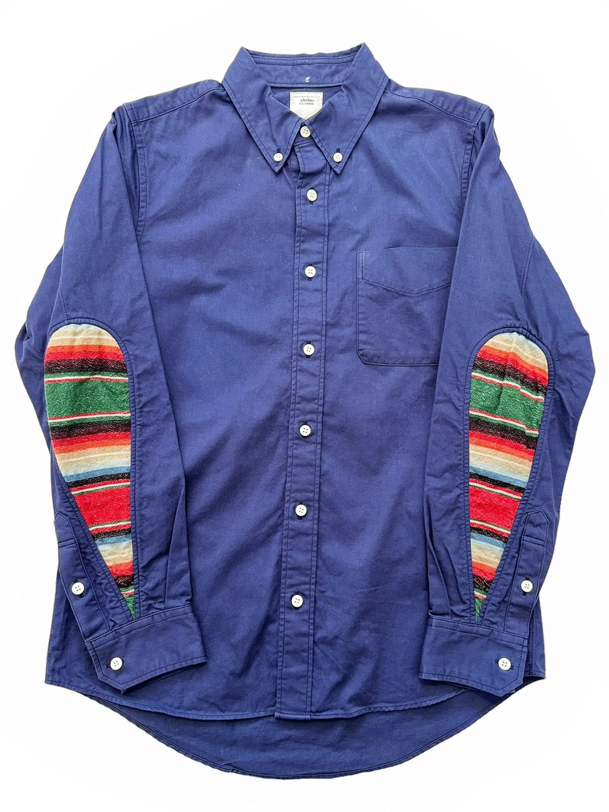 Image of Visvim Sz1 18Ss Albacore Chimayo L/s Giza Twill Shirt in Navy, Men's (Size Small)