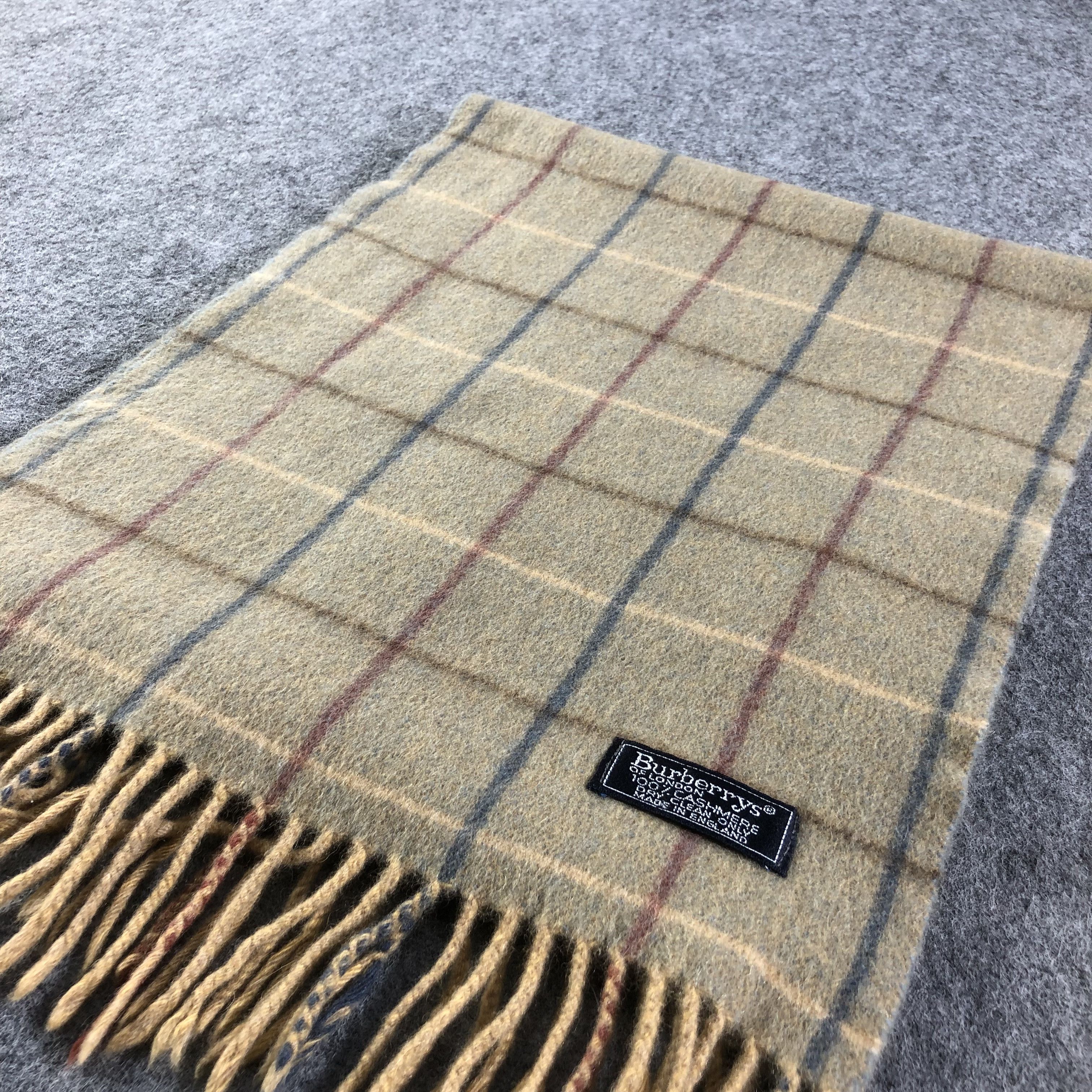 Burberry Burberrys Cashmere Scarf Muffler V1615 Size ONE SIZE - 3 Thumbnail