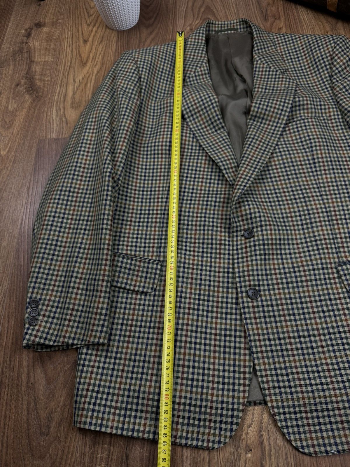 Burberry Vintage wool blazer Burberry Tweed original luxury item Size 42L - 6 Thumbnail