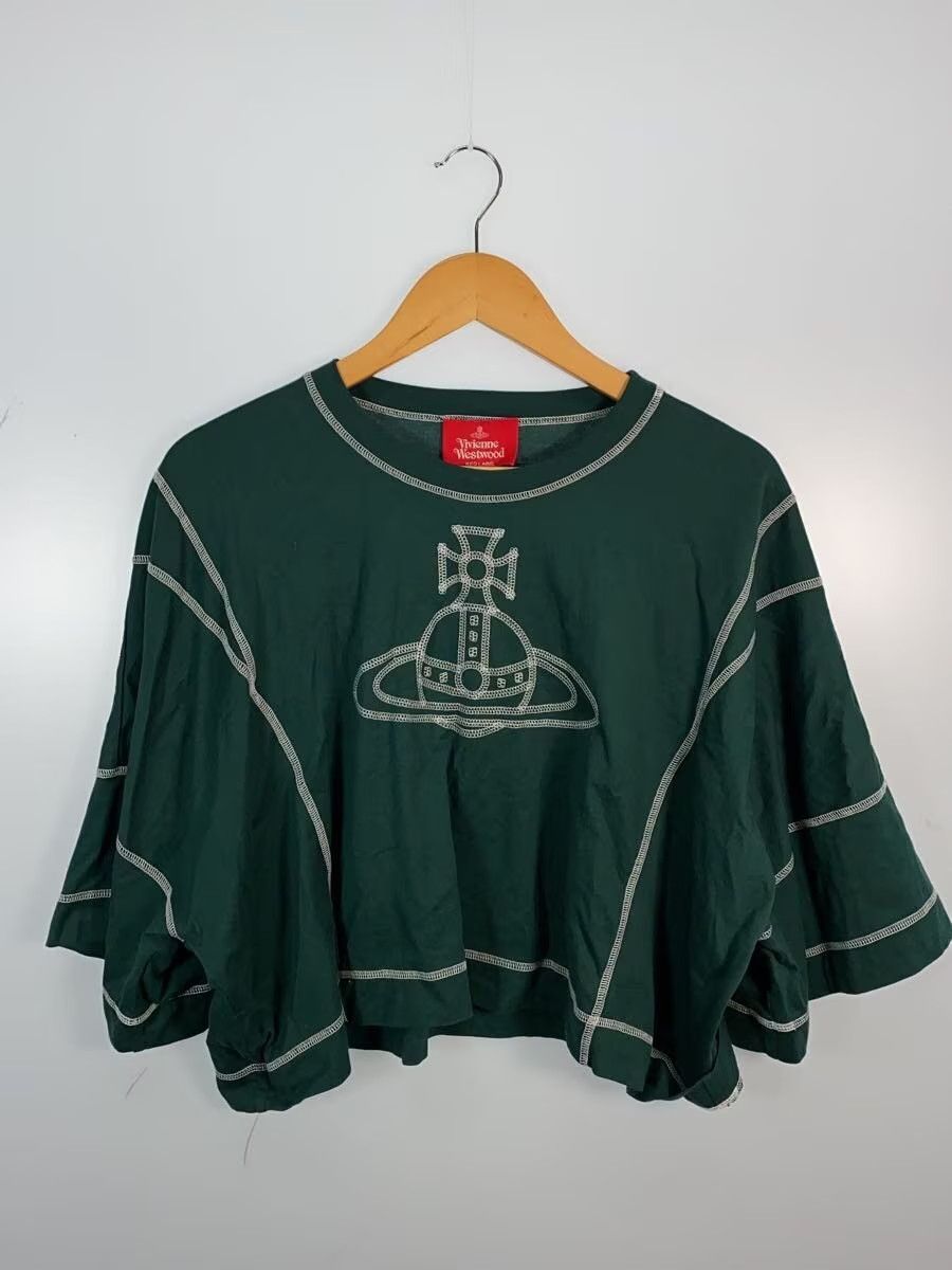 Vivienne Westwood Contrast Stitch Orb Cropped Tee Size M / US 6-8 / IT 42-44 - 1 Thumbnail