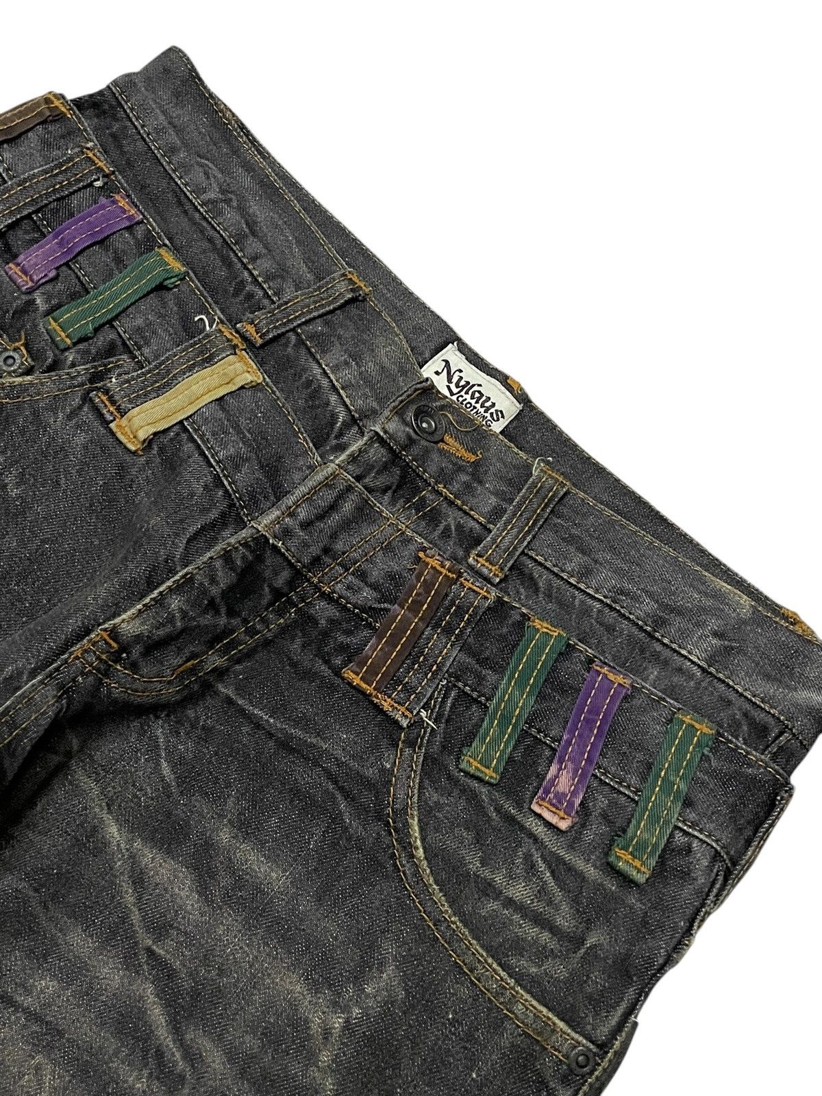 Le Grande Bleu (L.G.B.) Nylaus Japan Double Waist Wrinkled Whisker Faded Wash Jeans Size US 30 / EU 46 - 11 Thumbnail