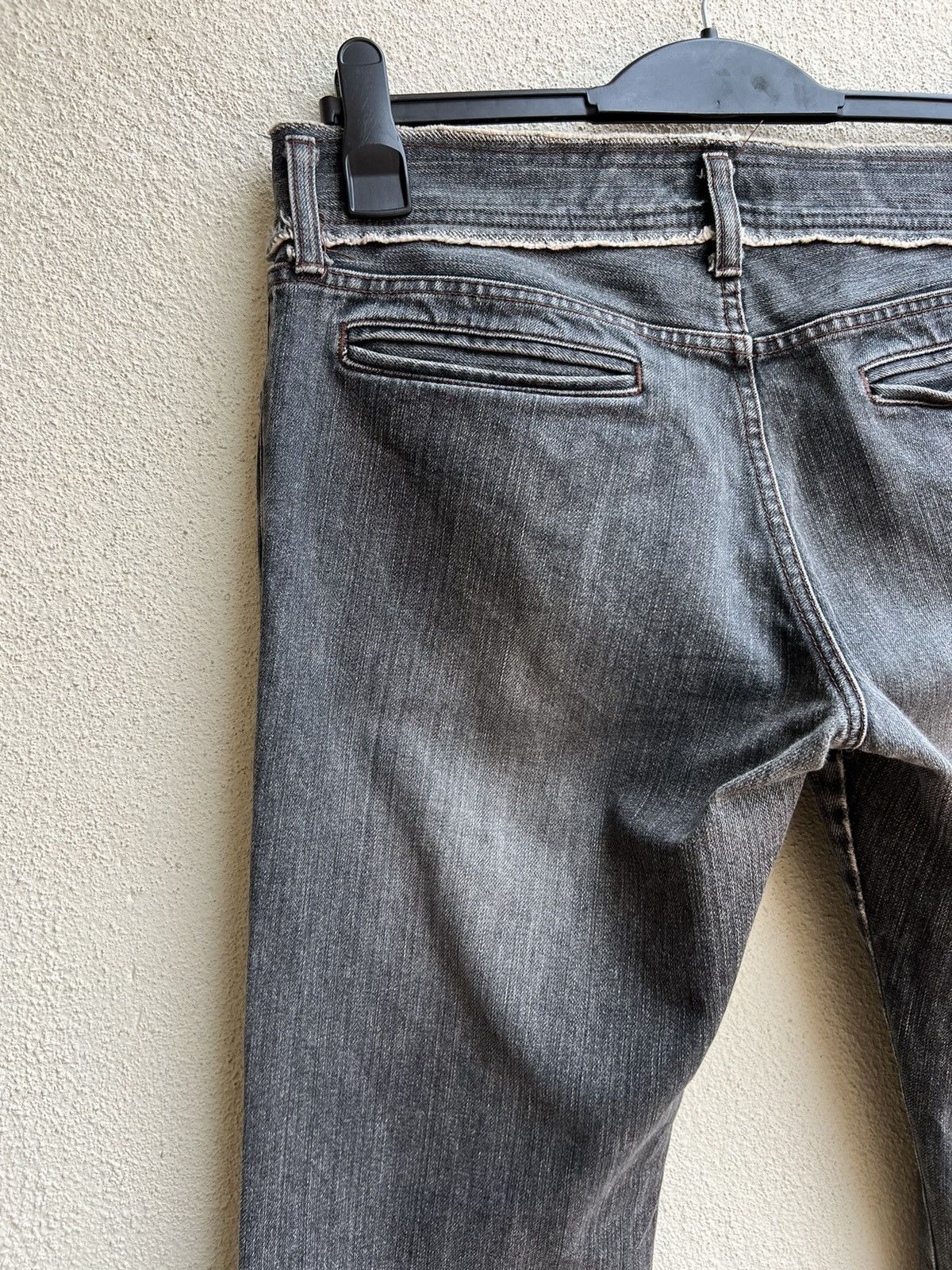 Vintage VTG Patrick Cox Wannabe Fade Black Denim Flare Jeans Size US 31 - 14 Thumbnail