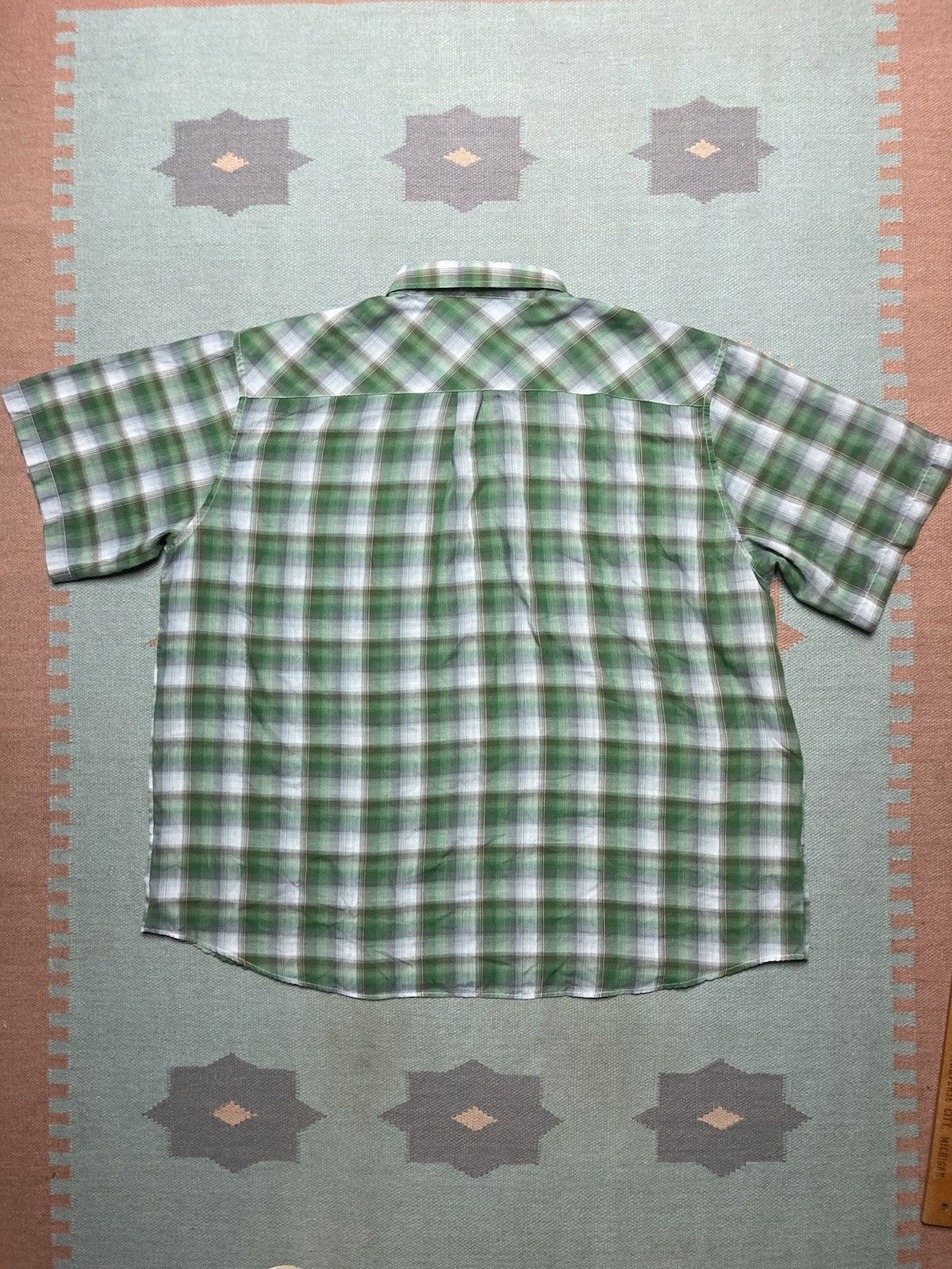 Vintage Vintage 80s Pearl snap shirt shadow plaid lightweight XXL Size US XXL / EU 58 / 5 - 4 Thumbnail