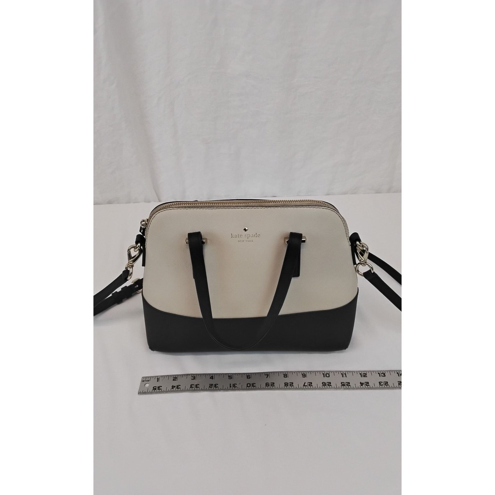 Kate Spade Kate Spade Convertible Satchel Handbag Purse Black/White Size ONE SIZE - 16 Thumbnail