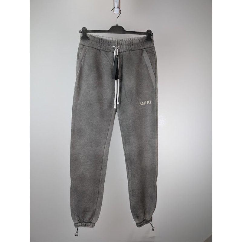 Amiri o1rshd1 Aged Puff Logo Sweatpants in Grey Size US 32 / EU 48 - 1 Thumbnail