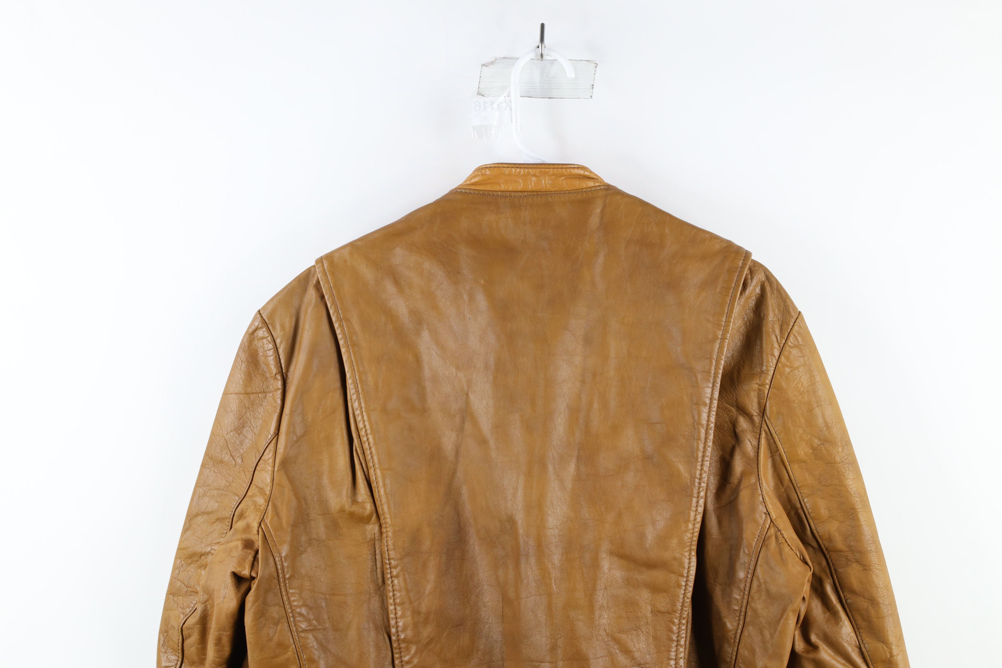 Vintage Vintage 50s Brooks Leather Cafe Racer Bomber Jacket USA Size US L / EU 52-54 / 3 - 15 Thumbnail