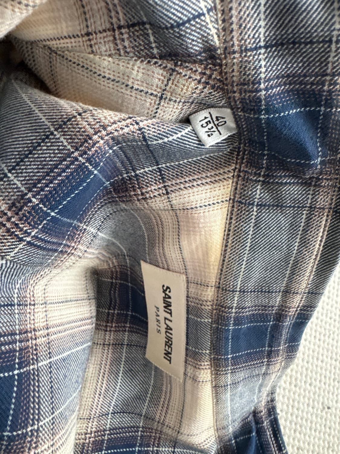 Saint Laurent Paris Saint Laurent 15FW Hedi Slimane Flannel Shirt Size US M / EU 48-50 / 2 - 3 Thumbnail