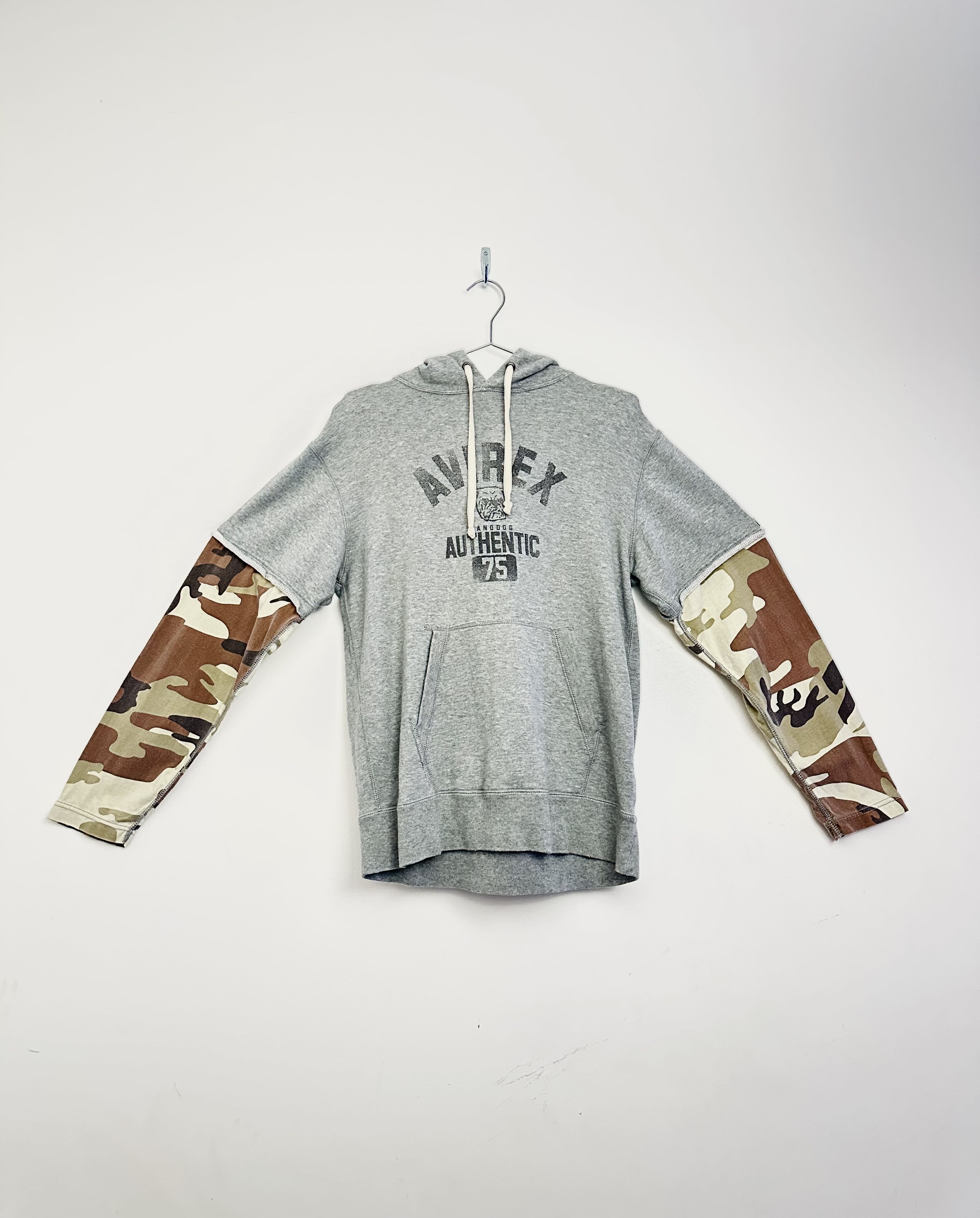 Avirex VINTAGE AVIREX DECONSTRUCTED CAMO GREY HOODIE Size US M / EU 48-50 / 2 - 1 Thumbnail
