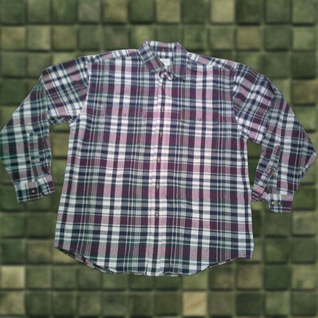 Eddie Bauer VINTAGE Eddie Bauer Button-Up Shirt Mens Medium Maroon Plaid Shirt Mens XL Maroon Plaid 90s Outdoor Casual Men Shirt Size US XL / EU 56 / 4 - 1 Thumbnail