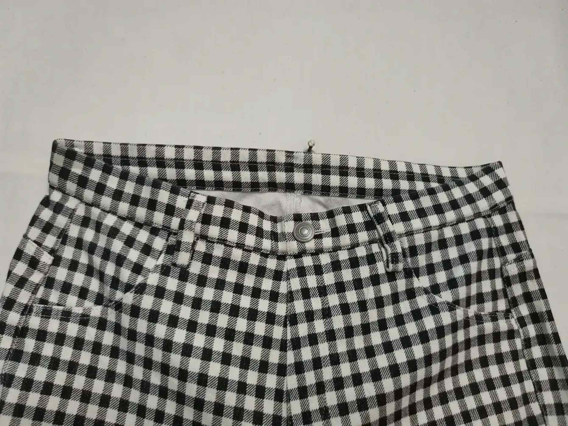 Japanese Brand Uniqlo Square Plaid Design Pants Size US 26 / EU 42 - 3 Thumbnail