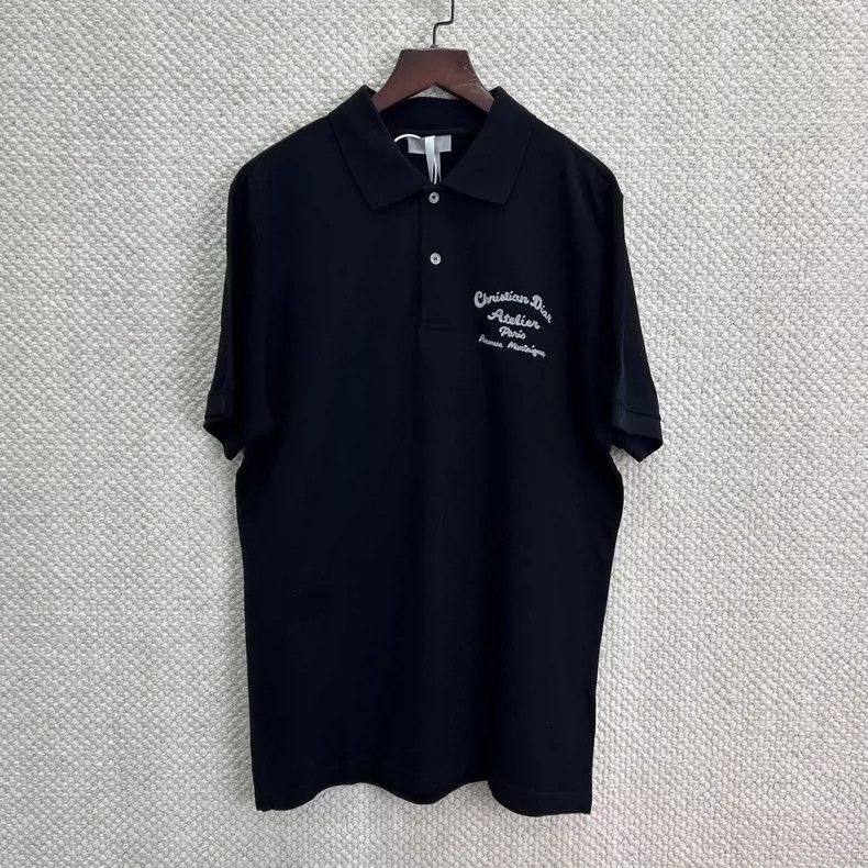 Dior Dior Black embroidered POLO shirt Size US L / EU 52-54 / 3 - 1 Thumbnail