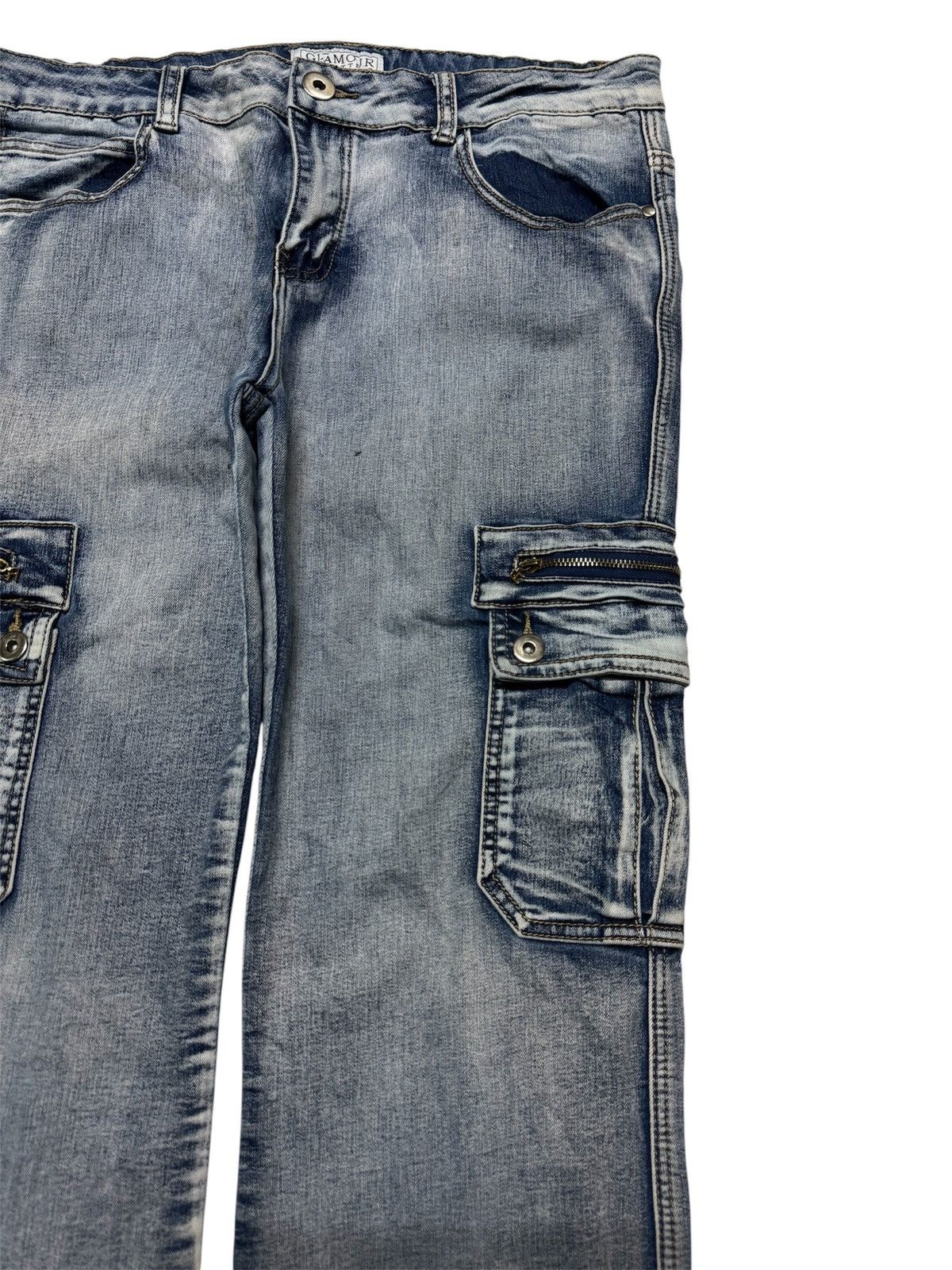 20471120 VINTAGE FLARED GLAMOUR OUTFITTERS SICK WASHED CARGO PUNK Size US 33 - 5 Thumbnail