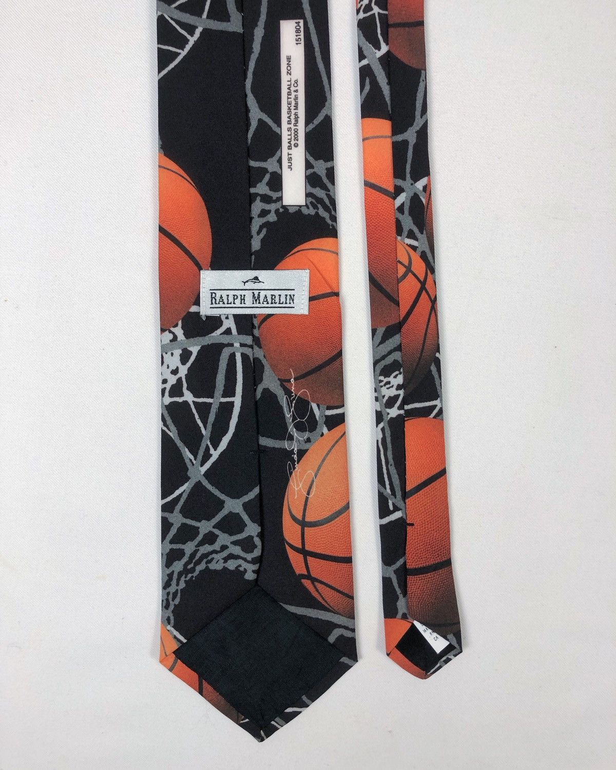 Ralph Marlin Rare Vintage 2000 Ralph Marlin Basketball All Over Print Tie Size ONE SIZE - 3 Thumbnail