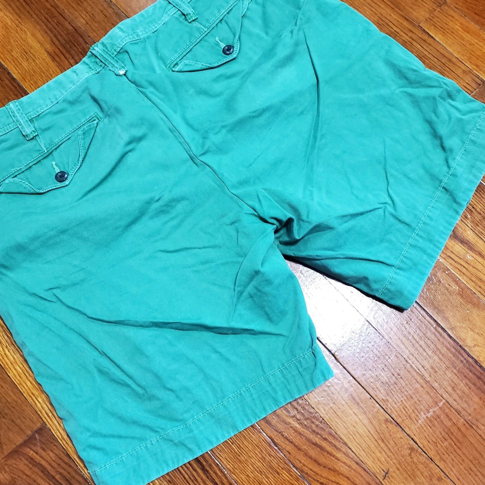 Polo Ralph Lauren VINTAGE Polo Ralph Lauren Shorts Mens 36 Green Bermuda 9" Drawstring Military Baggy Relaxed Casual Size US M / EU 48-50 / 2 - 2 Thumbnail