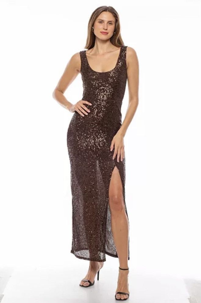 Bebe Bebe scoop neck sequin evening gown Size M / US 6-8 / IT 42-44 - 7 Thumbnail