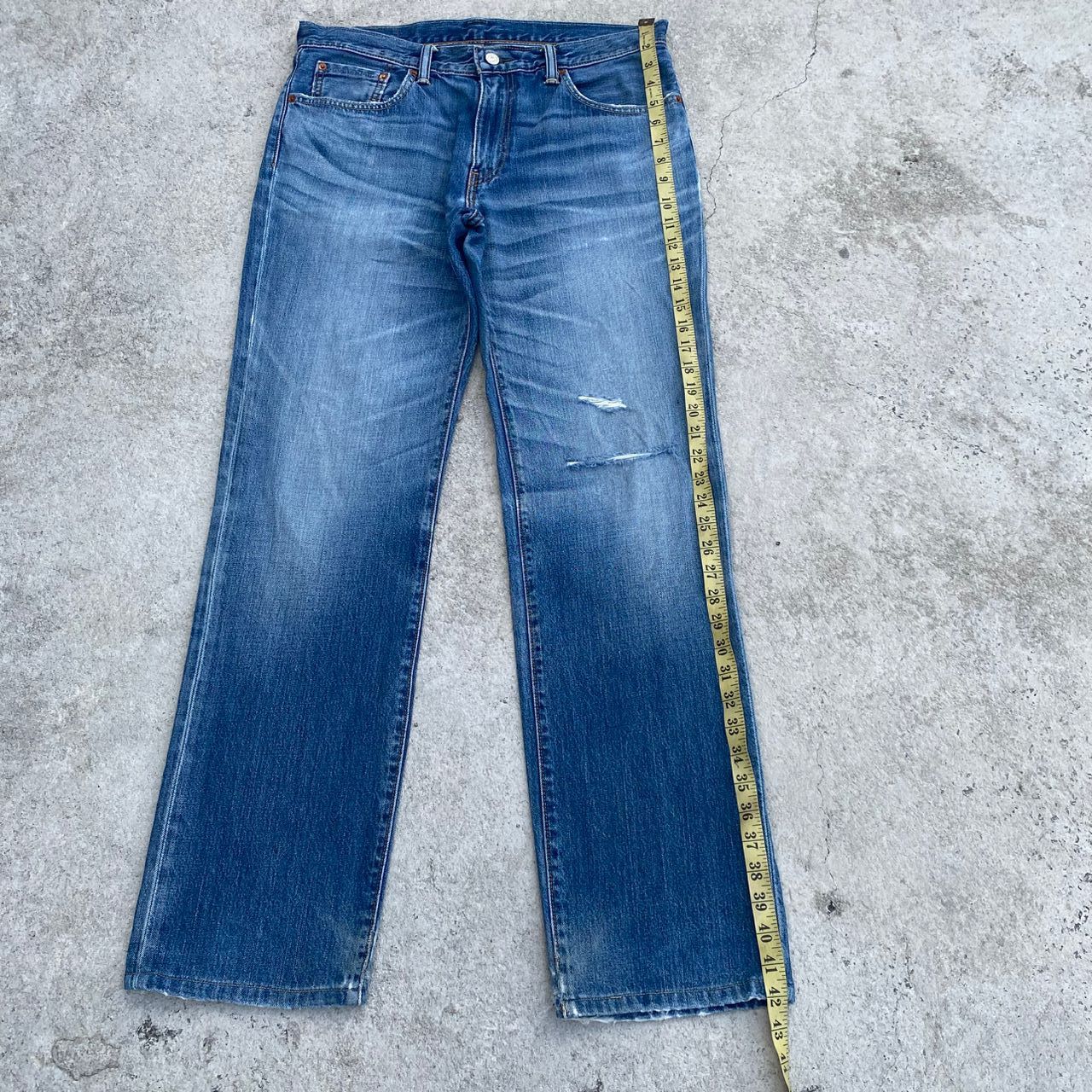 Levi's Vintage Levis 502 Distressed Denim Kurt Cobain Style Size US 33 - 3 Thumbnail
