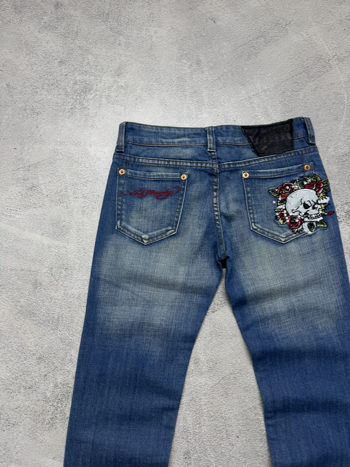 Ed Hardy Vintage Y2k Ed Hardy Skull ☠️ Denim Jeans 00’s Size 27" / US 4 / IT 40 - 8 Thumbnail