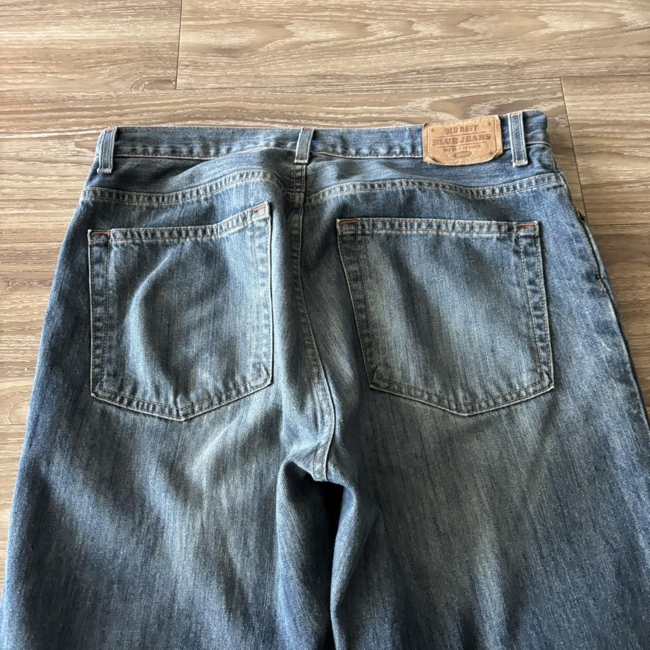 Japanese Brand Crazy Vintage Y2K/2000s Baggy Grunge Dark Wash Skater Denim Jeans! 33x28 Size US 33 - 7 Thumbnail