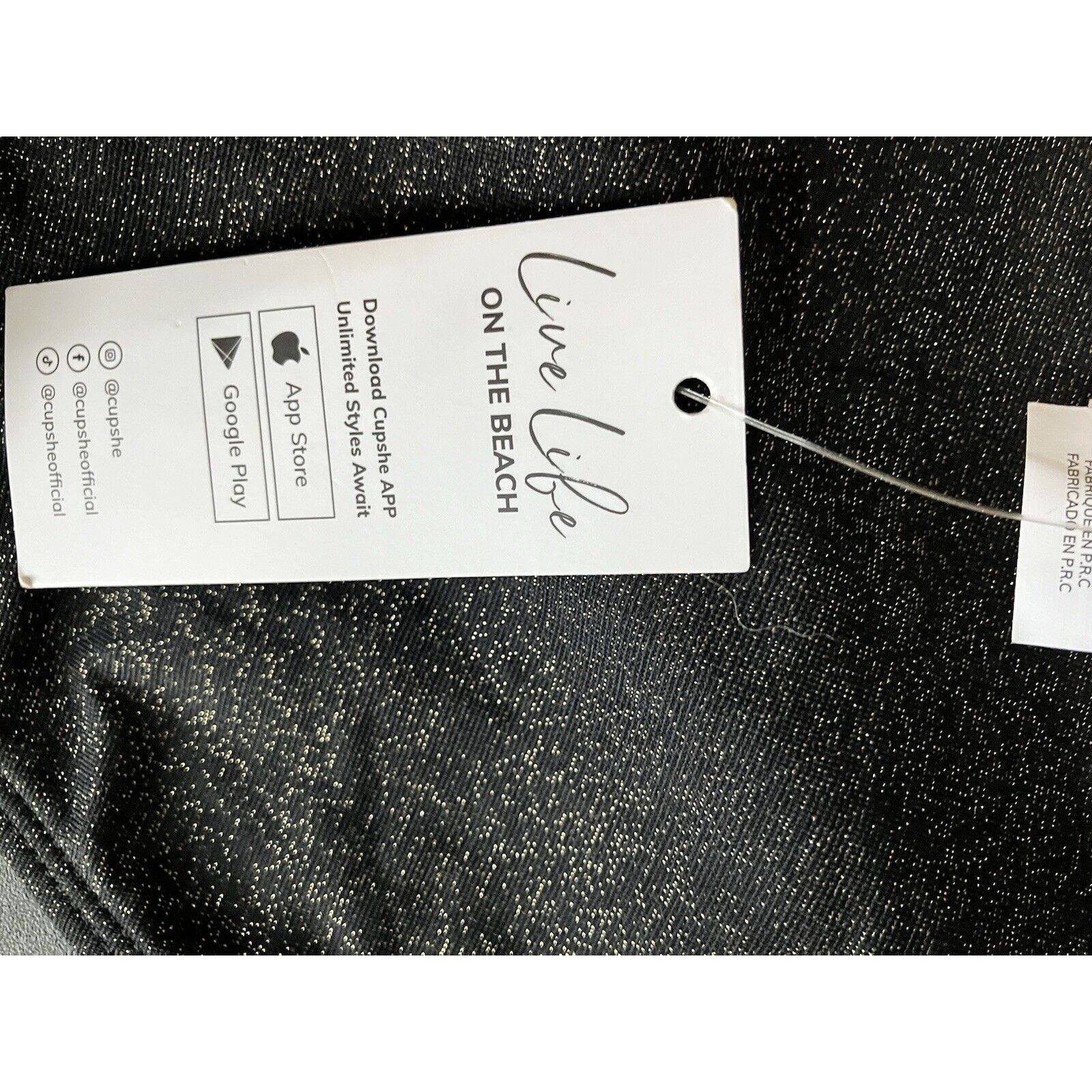& Other Stories Cupshe Women's 1 Piece Swimsuit black Plunge Size XS NWT Size XS / US 0-2 / IT 36-38 - 4 Thumbnail