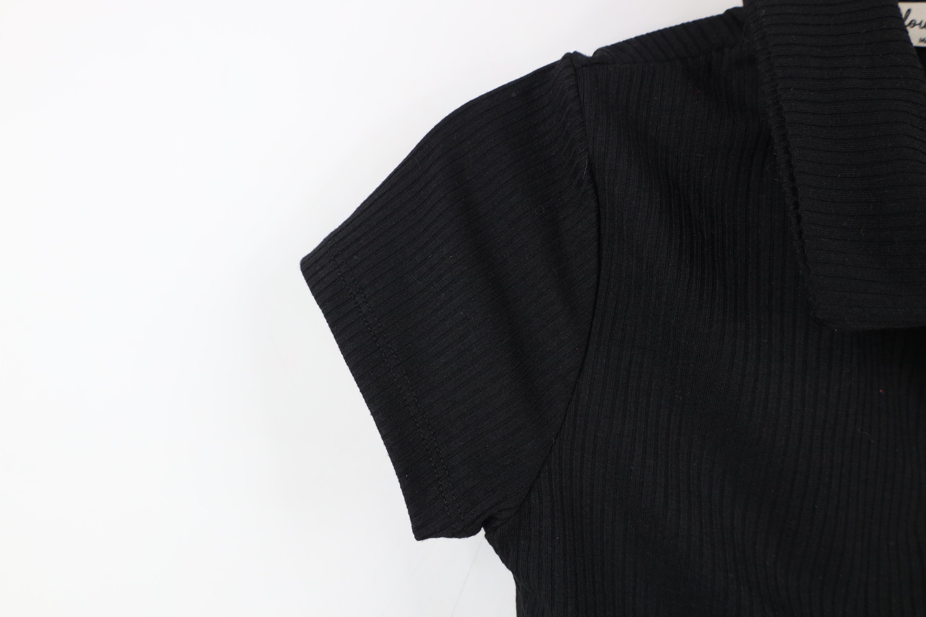 Vintage Vintage Y2K Babydoll Streetwear Ribbed Cropped Polo Shirt Size S / US 4 / IT 40 - 5 Thumbnail