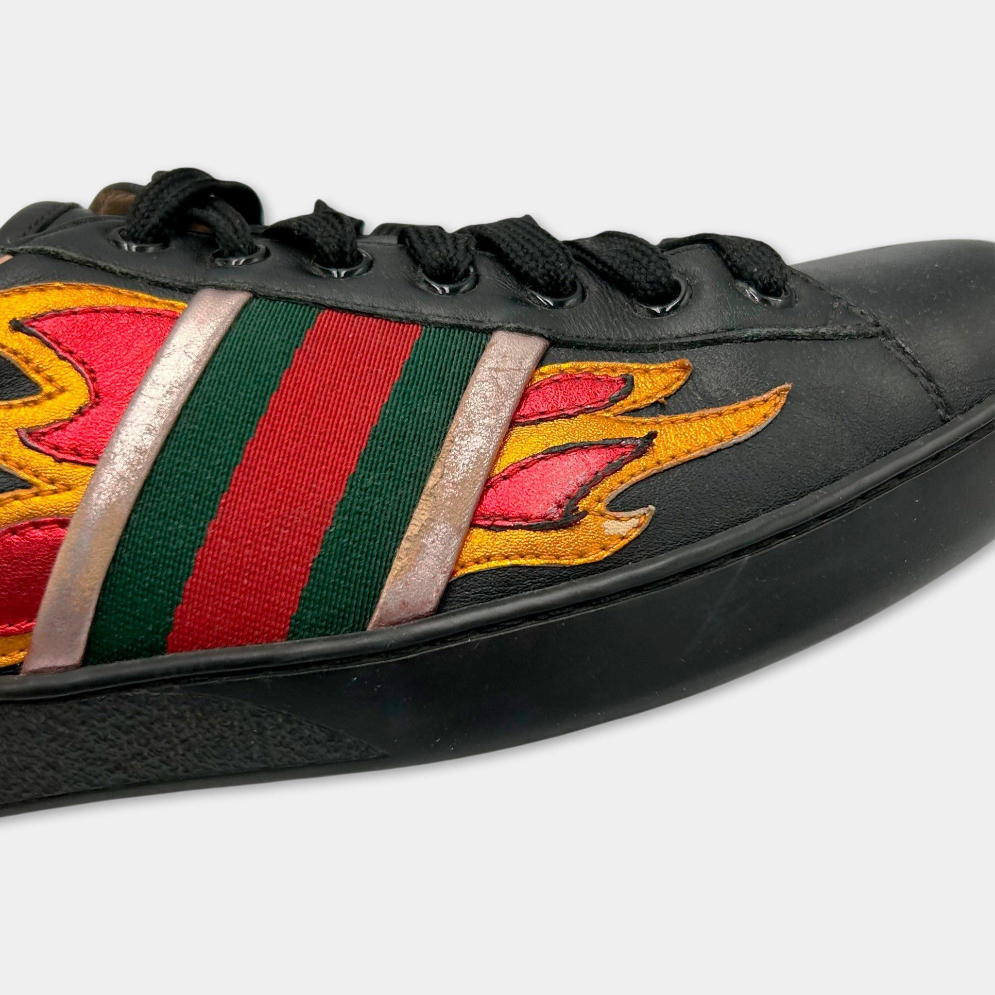 Gucci 2016 Gucci Ace Flames Sneakers Size US 8 / EU 41 - 2 Thumbnail