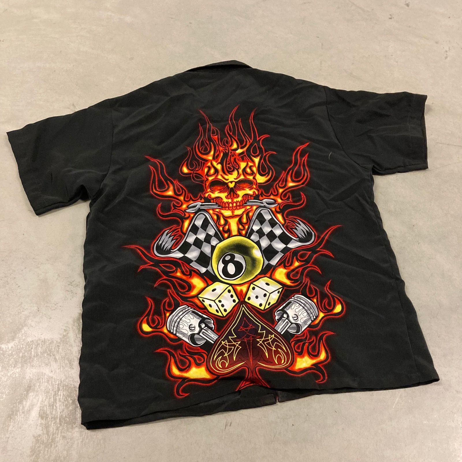 Vintage Y2K silver point flame T-Shirt Size US M / EU 48-50 / 2 - 4 Thumbnail