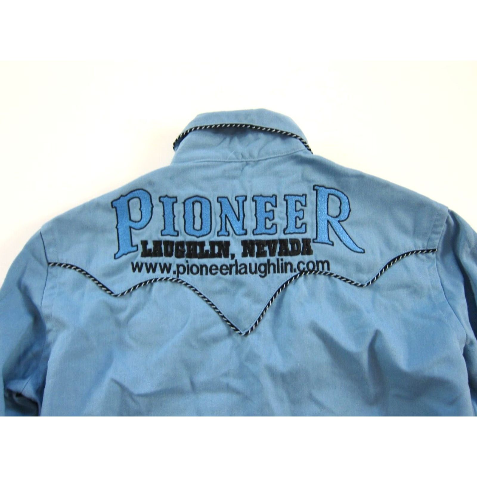 Vintage VINTAGE Panhandle Slim Pioneer Laughlin Nevada Blue Western Shirt Women XS-S Size XS / US 0-2 / IT 36-38 - 7 Thumbnail