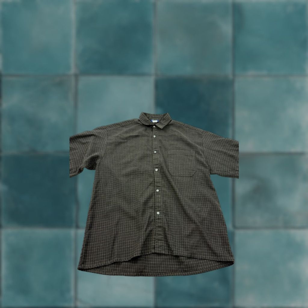 Vintage VINTAGE Shekinah Shirt Mens 2XL Brown Check Short Sleeve Button Front Made In USA Size US XXL / EU 58 / 5 - 1 Thumbnail