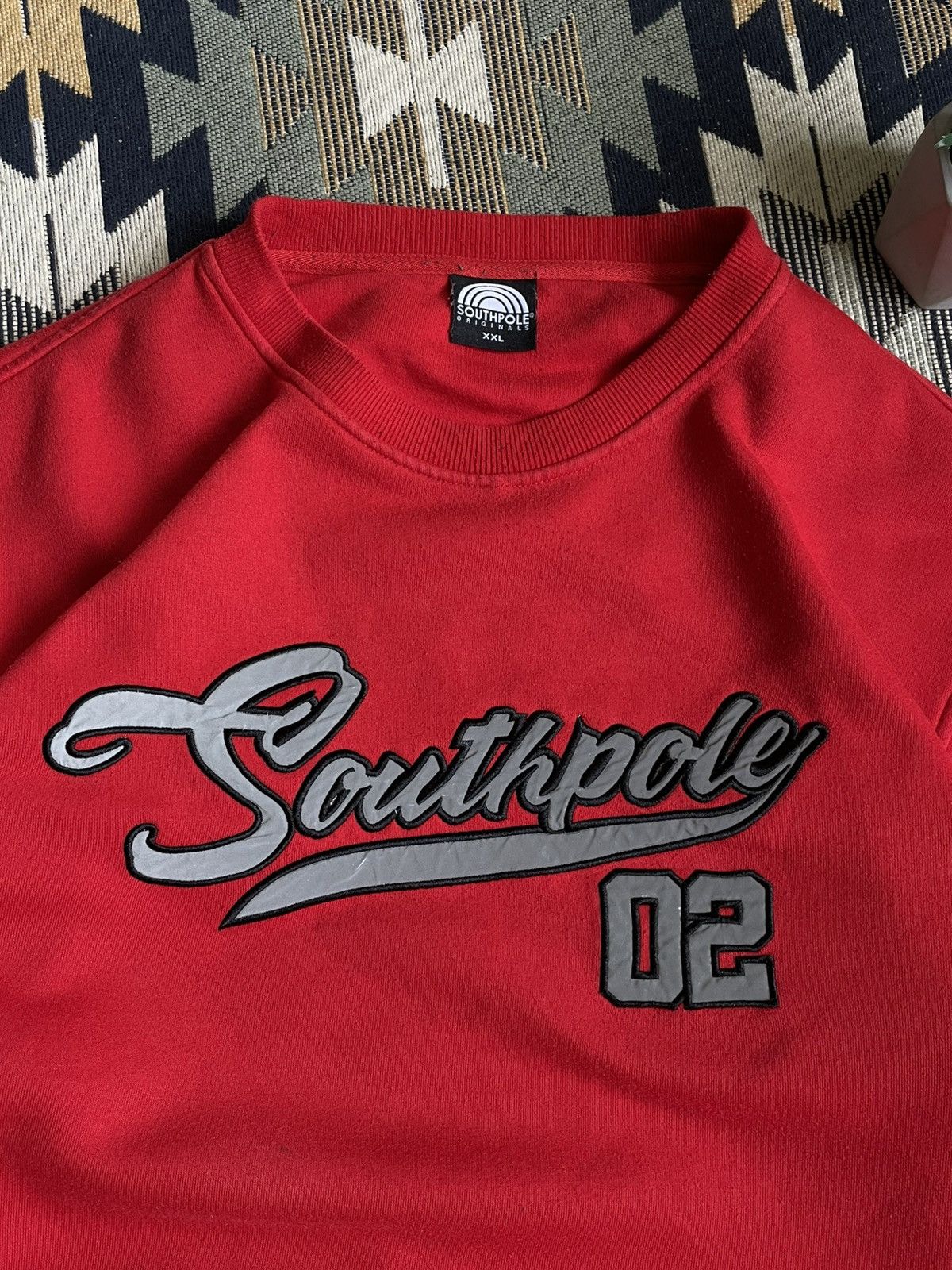 Southpole × Vintage Vintage Southpole Y2K Big Reflective Logo Sweatshirt Size US XL / EU 56 / 4 - 6 Thumbnail