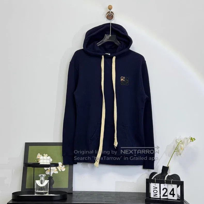 Loewe Loewe Embroidered logo hooded sweatshirt Size S / US 4 / IT 40 - 1 Thumbnail