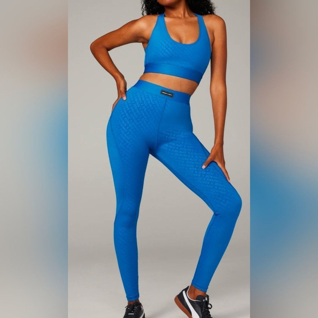 Fenty Savage X Fenty blue flow high waist leggings size small Size 22" - 2 Thumbnail