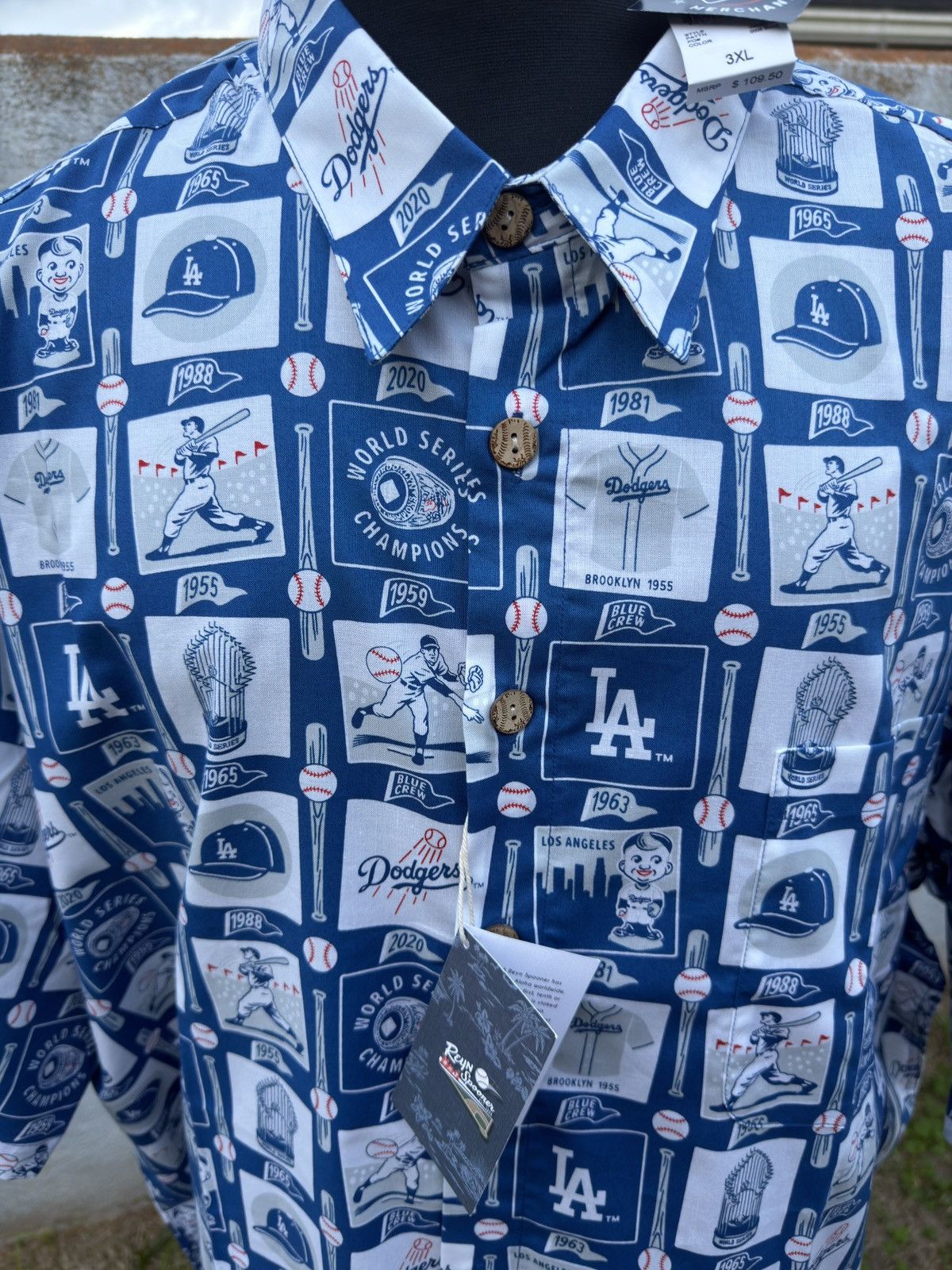 Reyn Spooner New Reyn Spooner Los Angeles Dodgers MLB Baseball Men's 3XL Size US XXL / EU 58 / 5 - 3 Thumbnail