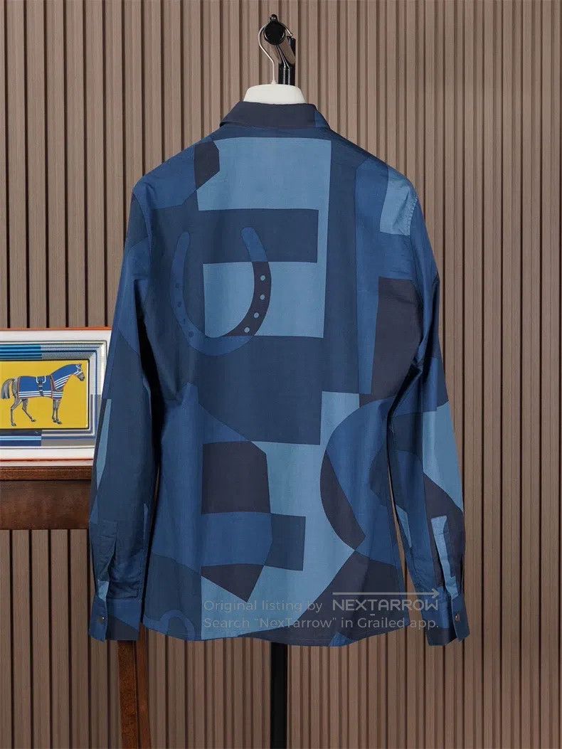 Hermes Hermes size 39 Cashmere and Sea Island Cotton Blended Shirt Size US XXS / EU 40 - 2 Thumbnail