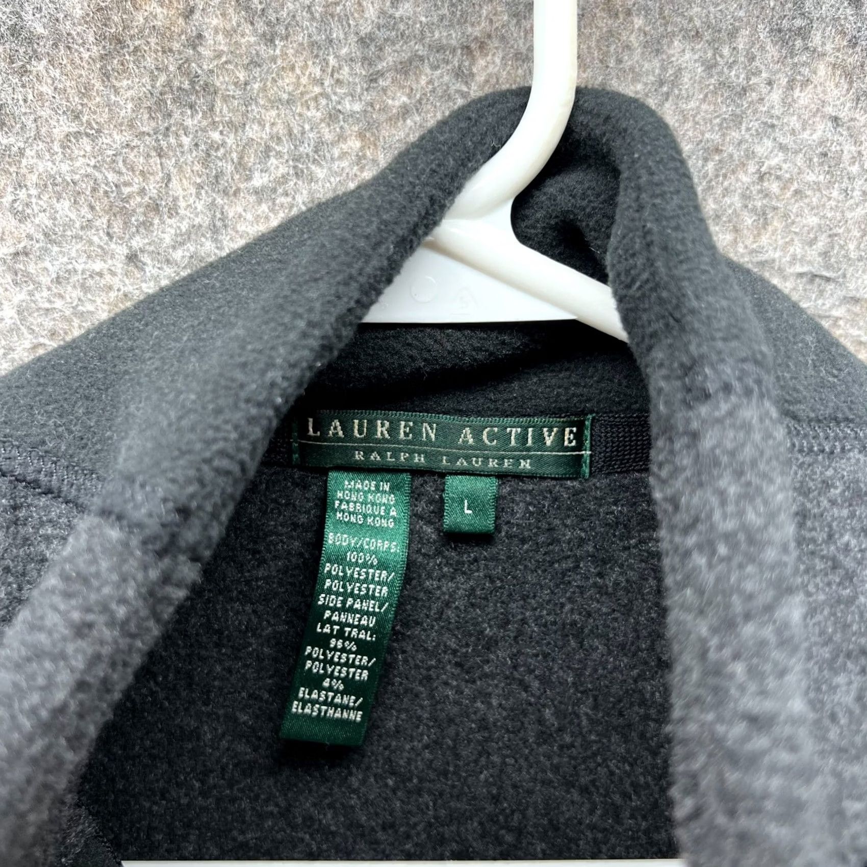 Ralph Lauren VINTAGE Lauren Ralph Lauren Vest Womens Large Gray Full Zip Jacket Fleece Cotton Vest, L, Gray, 90s, Women's, Basic Jacket Size L / US 10 / IT 46 - 6 Thumbnail