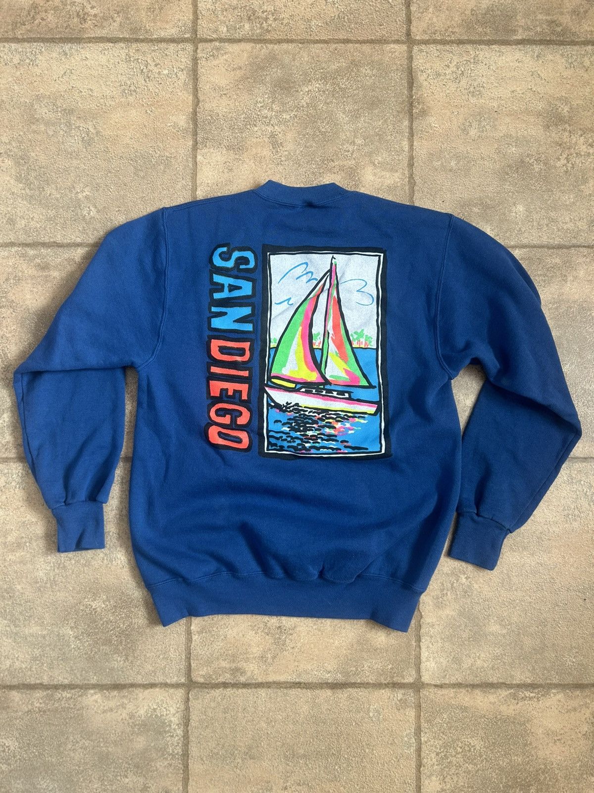 Jerzees Vintage San Diego California crewneck sweater size L Size US L / EU 52-54 / 3 - 1 Thumbnail