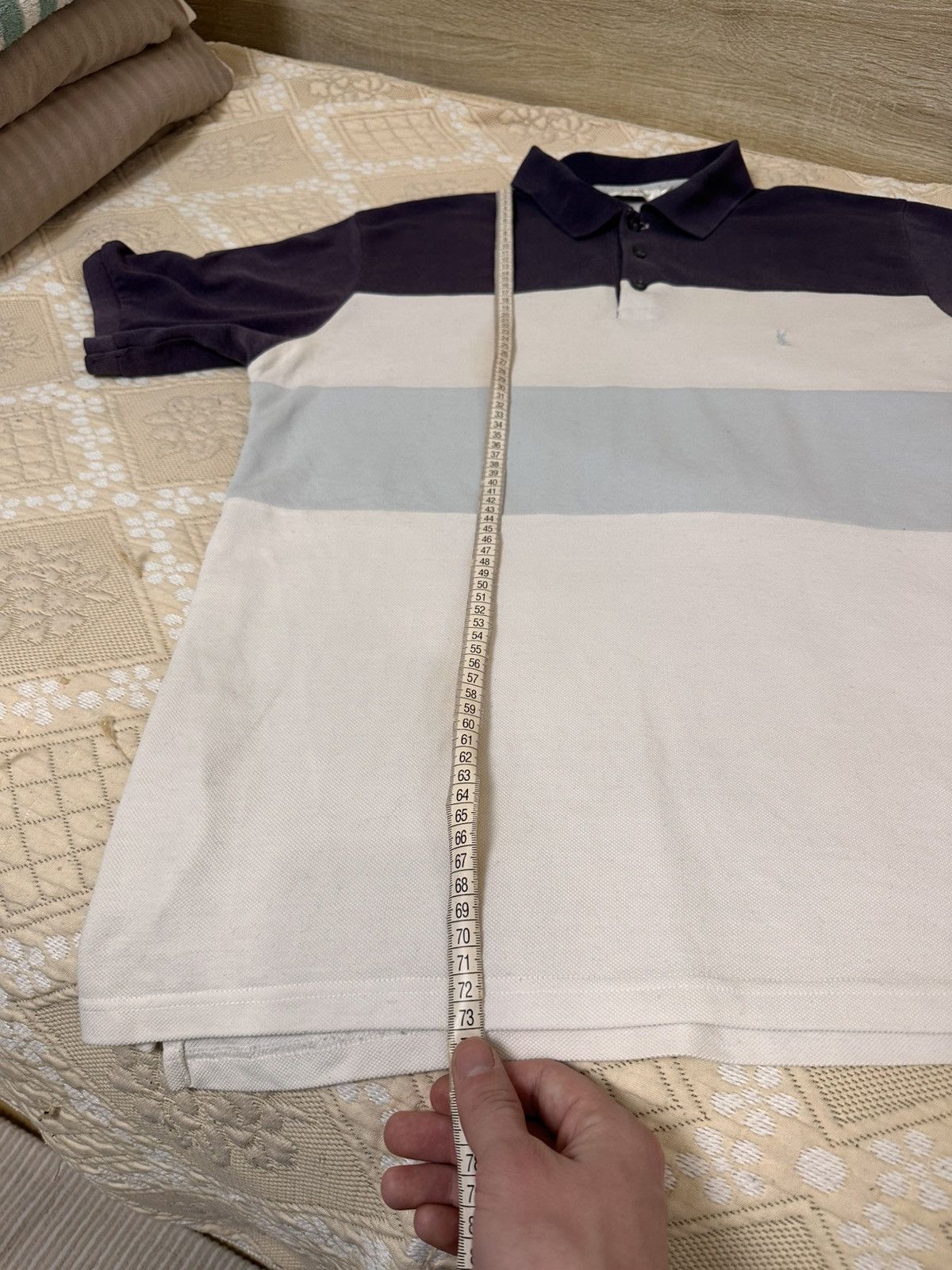 Yves Saint Laurent 🔥 Yves Saint Laurent Faded Logo YSL Polo T Shirt Vintage Y2K Size US L / EU 52-54 / 3 - 12 Thumbnail