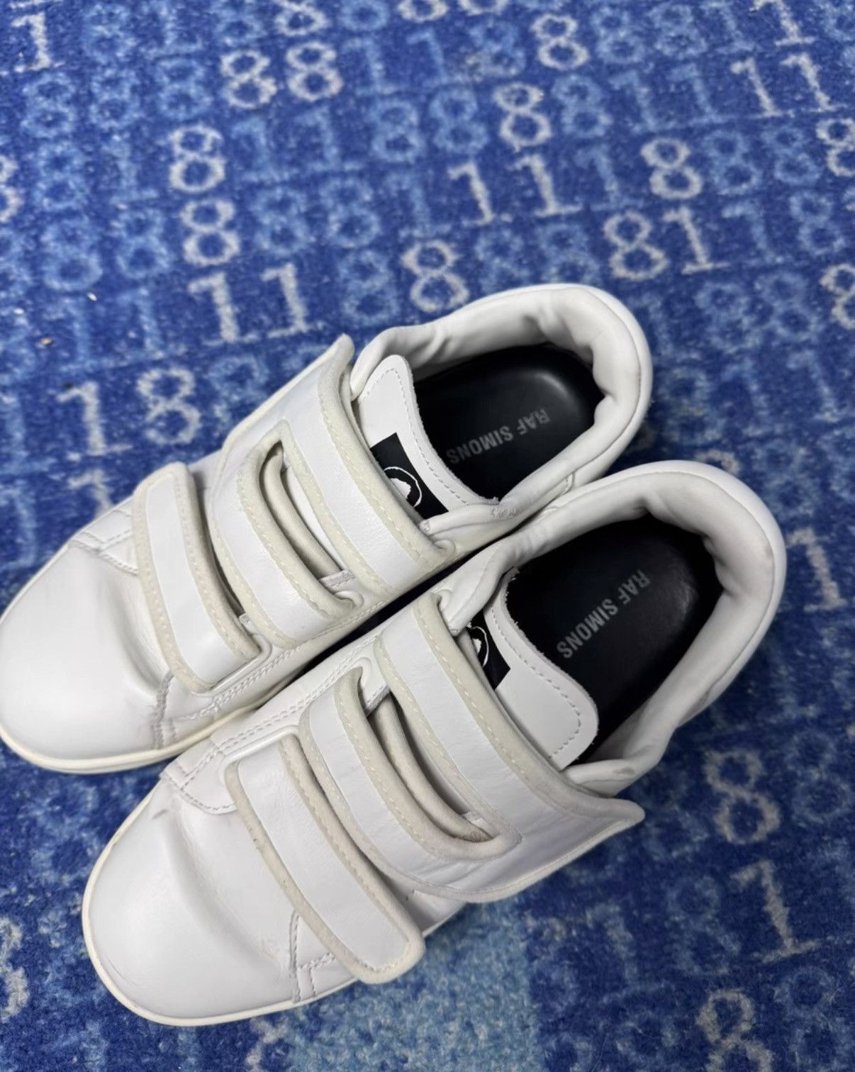 Raf Simons Raf Simons Low-Top White Sneakers with Velcro Straps K37 Size US 7 / IT 37 - 2 Thumbnail
