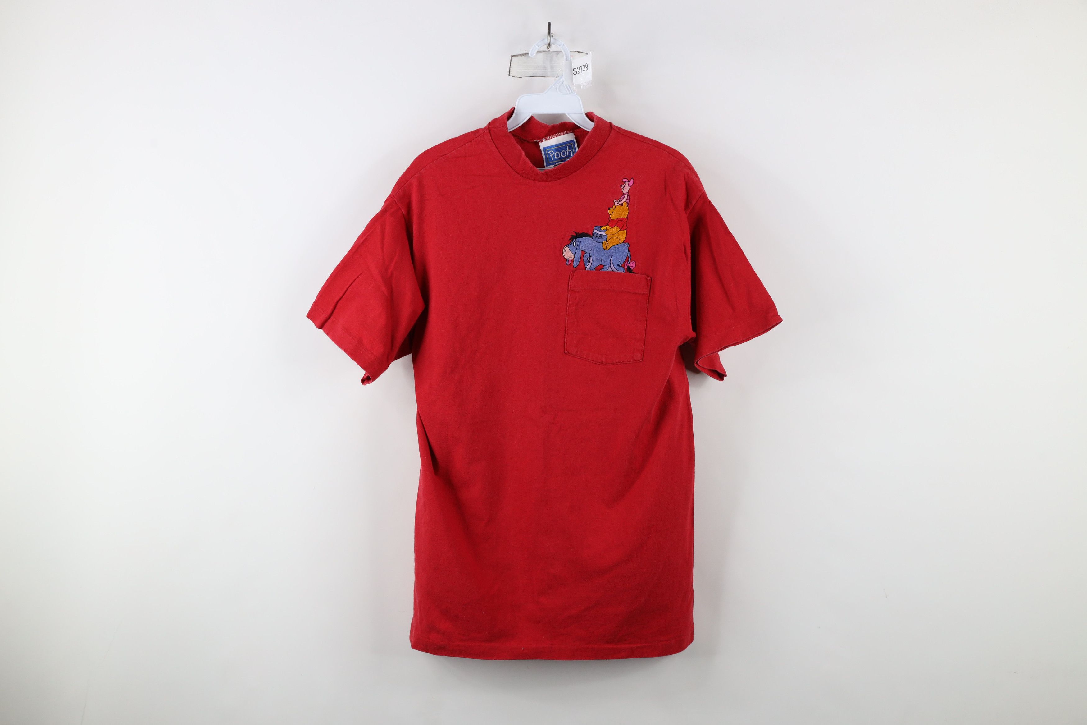 Disney × Vintage Vintage 90s Disney Winnie the Pooh Eeyore Pocket T-Shirt Size L / US 10 / IT 46 - 1 Thumbnail