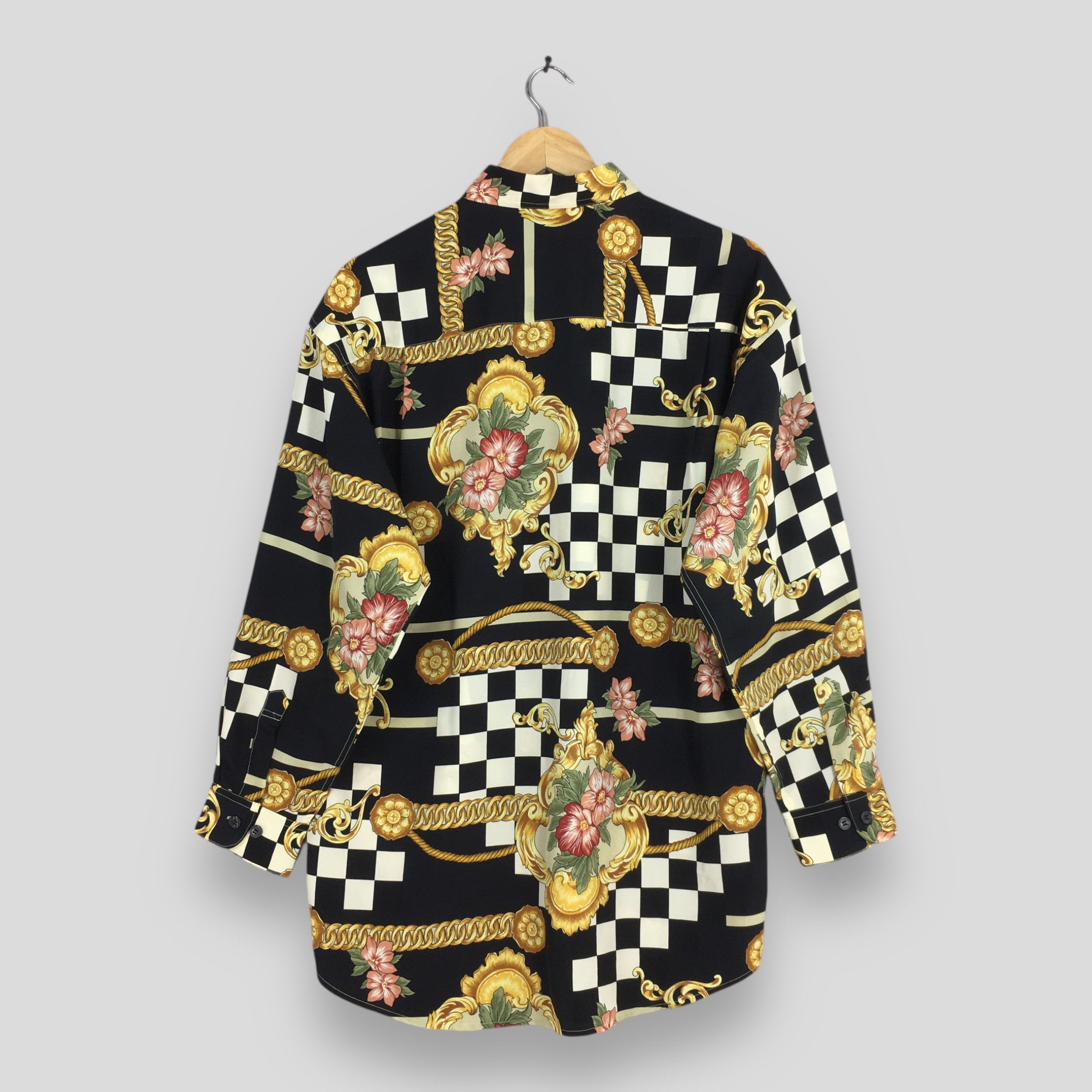 Vintage Vintage 90s Royalty Baroque Polyester Shirt Large Size US L / EU 52-54 / 3 - 7 Thumbnail