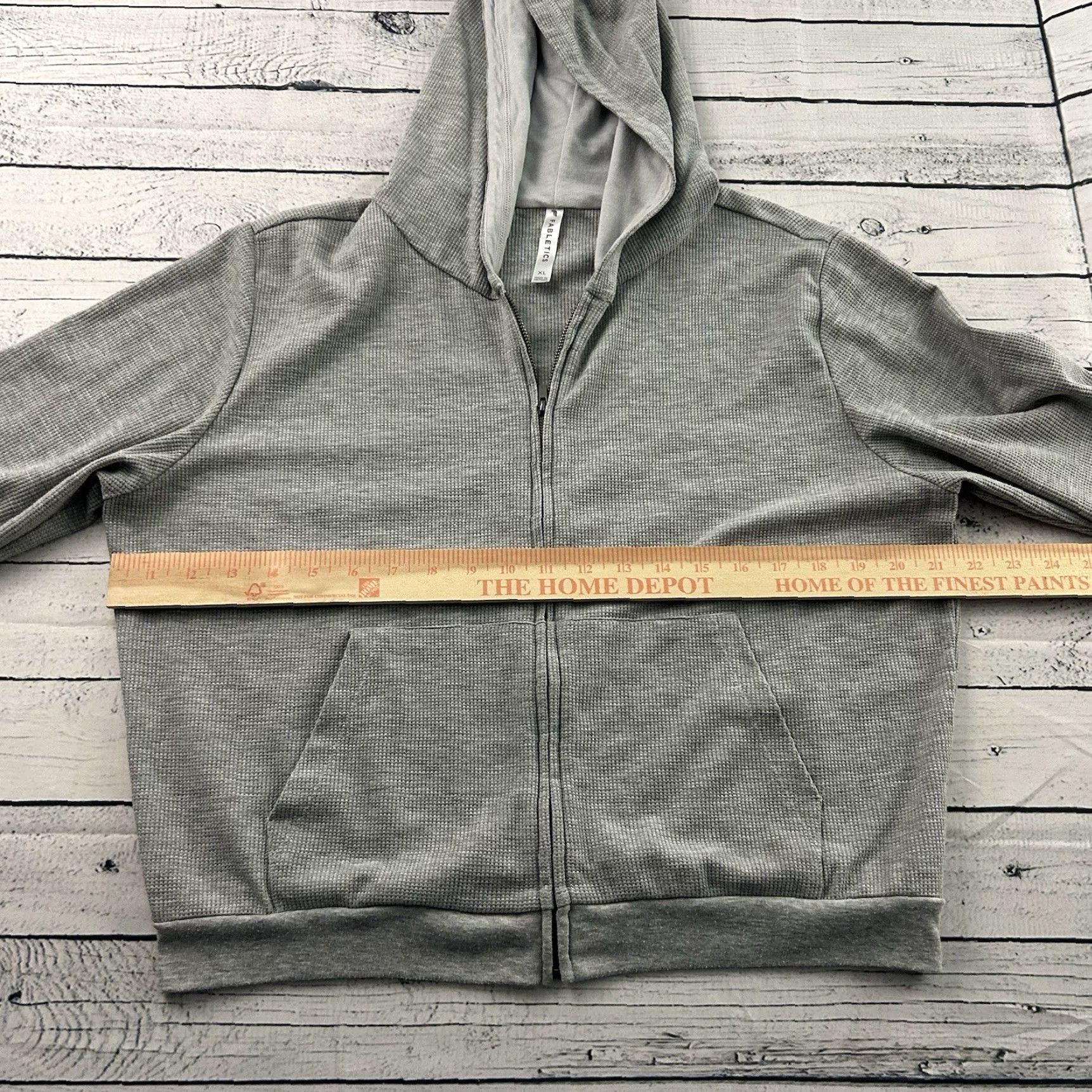 Fabletics VINTAGE Fabletics Thermal Full Zip Hooded Lightweight Athletic Jacket Women's XL Gray Size XL / US 12-14 / IT 48-50 - 4 Thumbnail