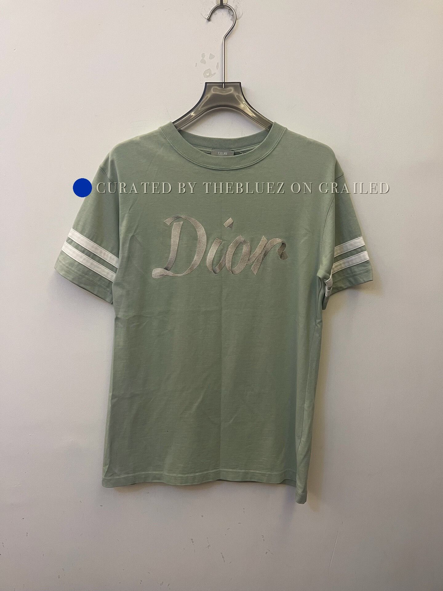 Dior × Kris Van Assche Dior Homme Let's Rock S/S 09 green T-shirt