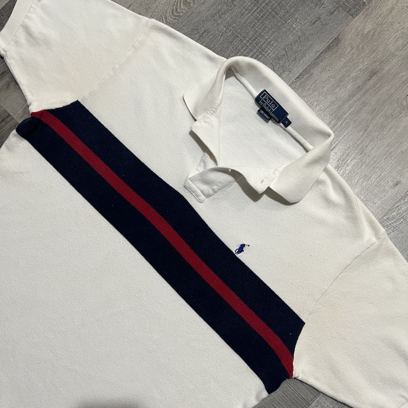 Polo Ralph Lauren Vintage Polo Ralph Lauren Cotton Knit Striped Collared Shirt Size US XL / EU 56 / 4 - 3 Thumbnail