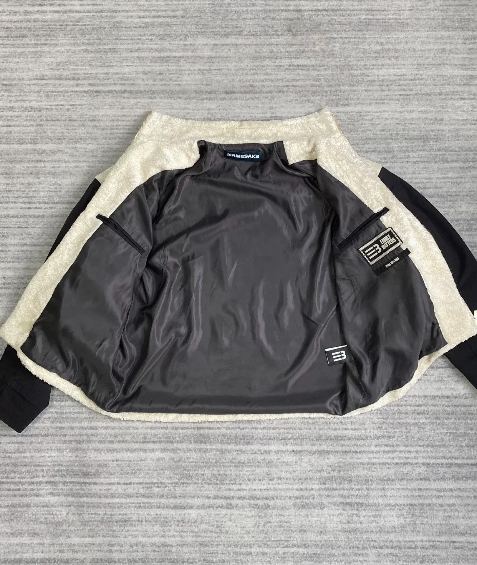 Namesake Black White Panda Fleece Jacket, Men's — image 3 of 6