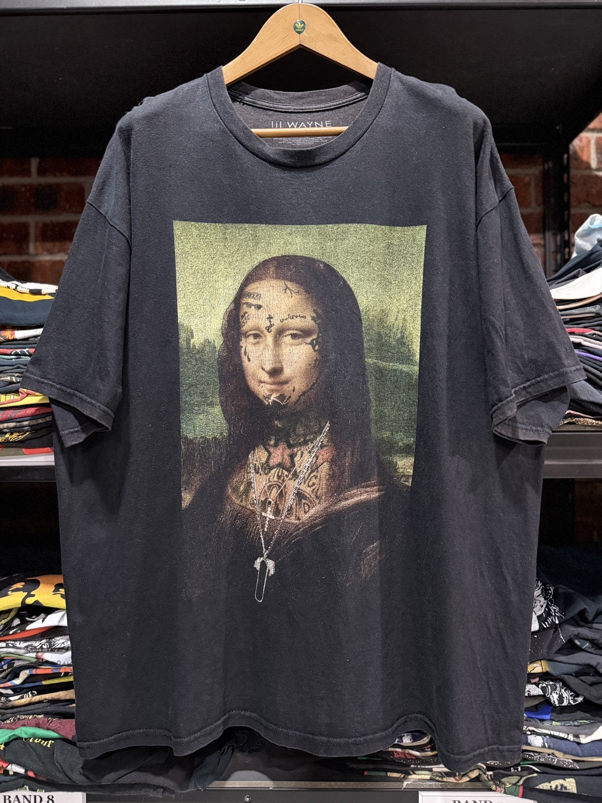 Rap Tees Thrashed Lil Wayne Tha Carter V Mona Lisa Faded Photo Tee Size US XXL / EU 58 / 5 - 1 Thumbnail
